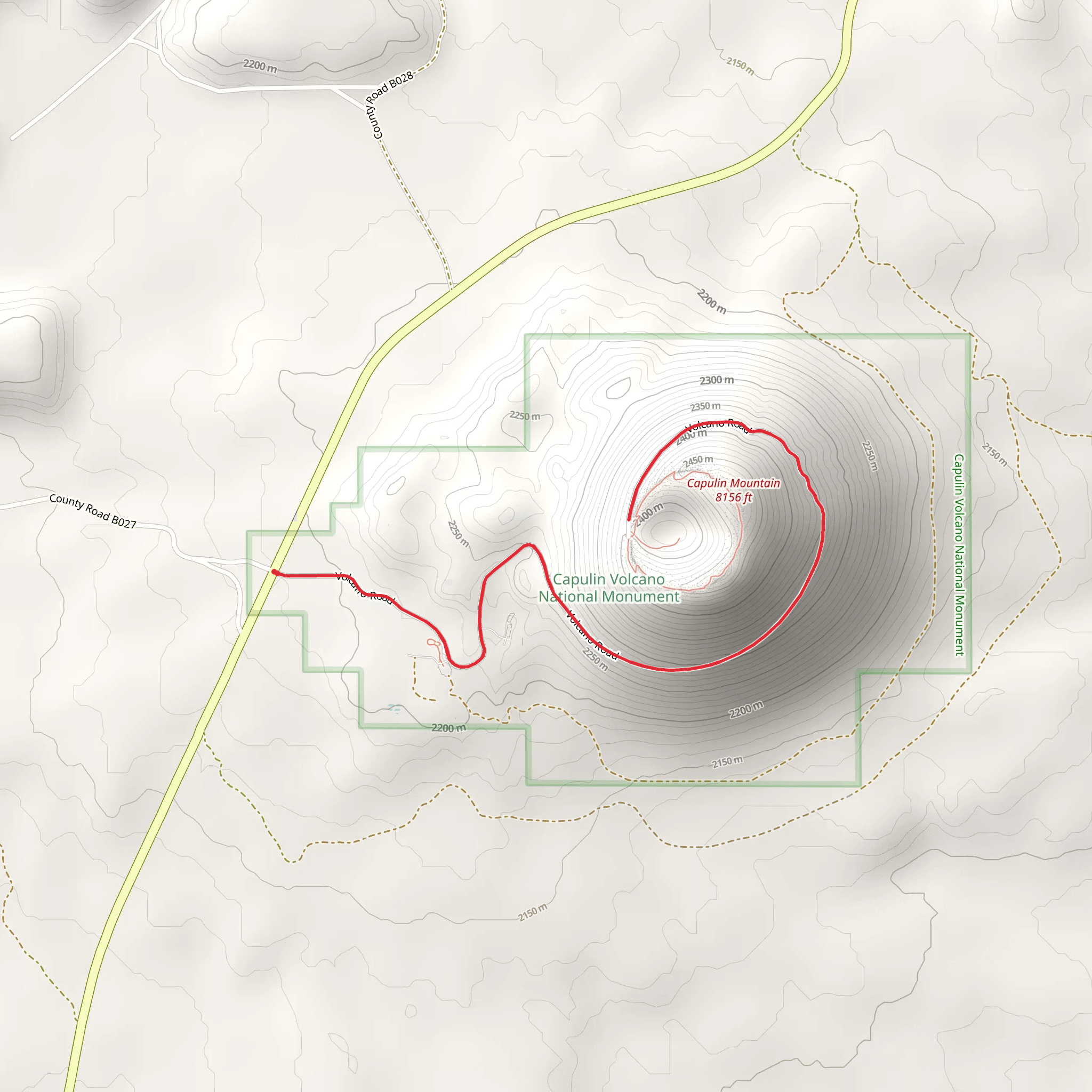 Capulin Mountain Crater mobile static map