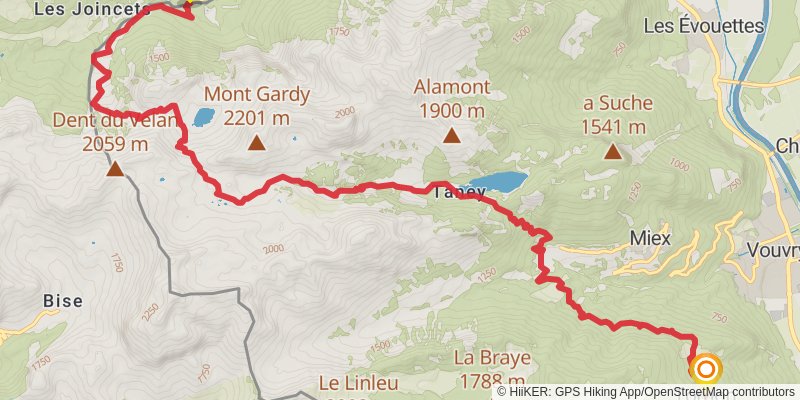 Alpenpässe-Weg stage 32 Map