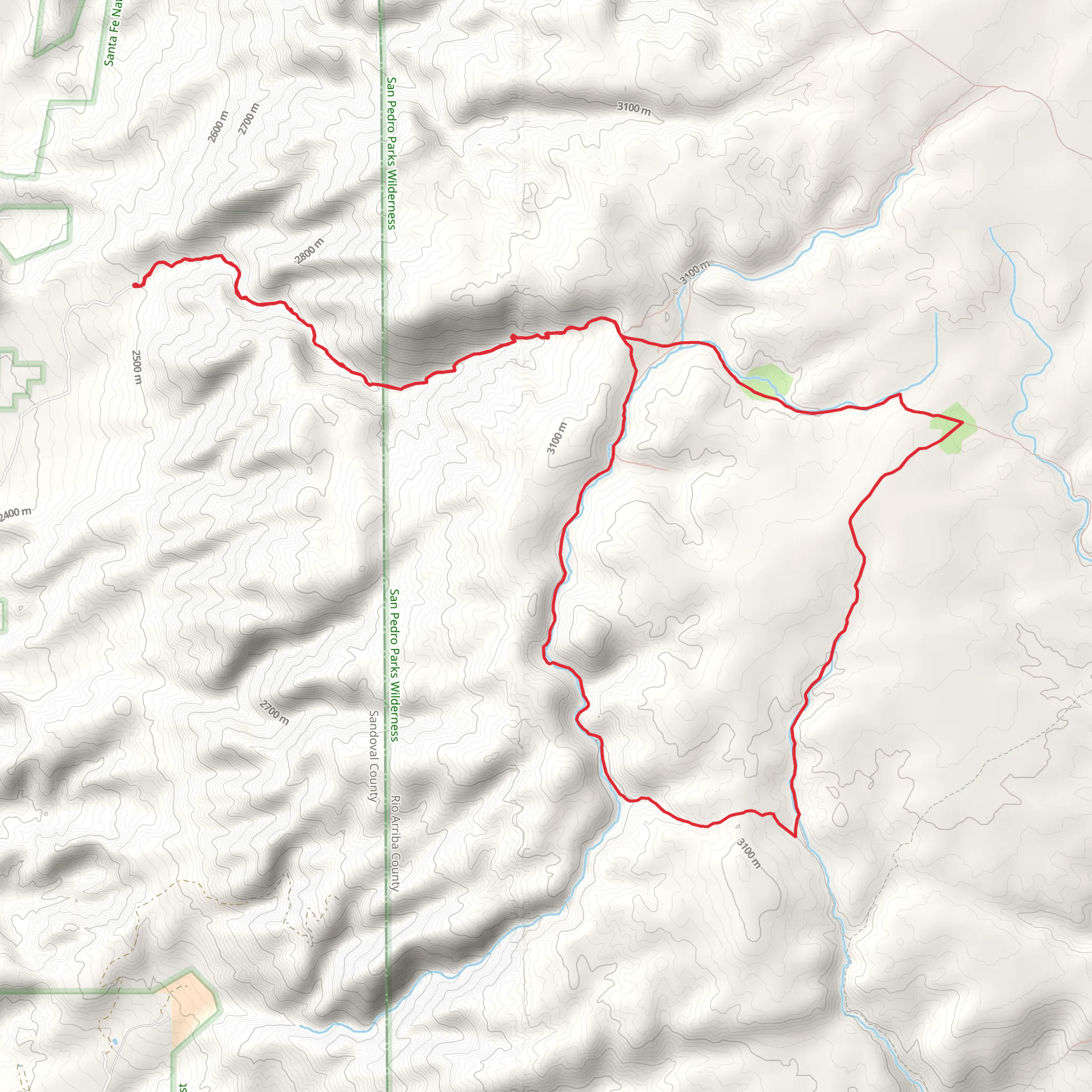 Lucero Trail and Upper Clear Creek Loop Trail mobile static map