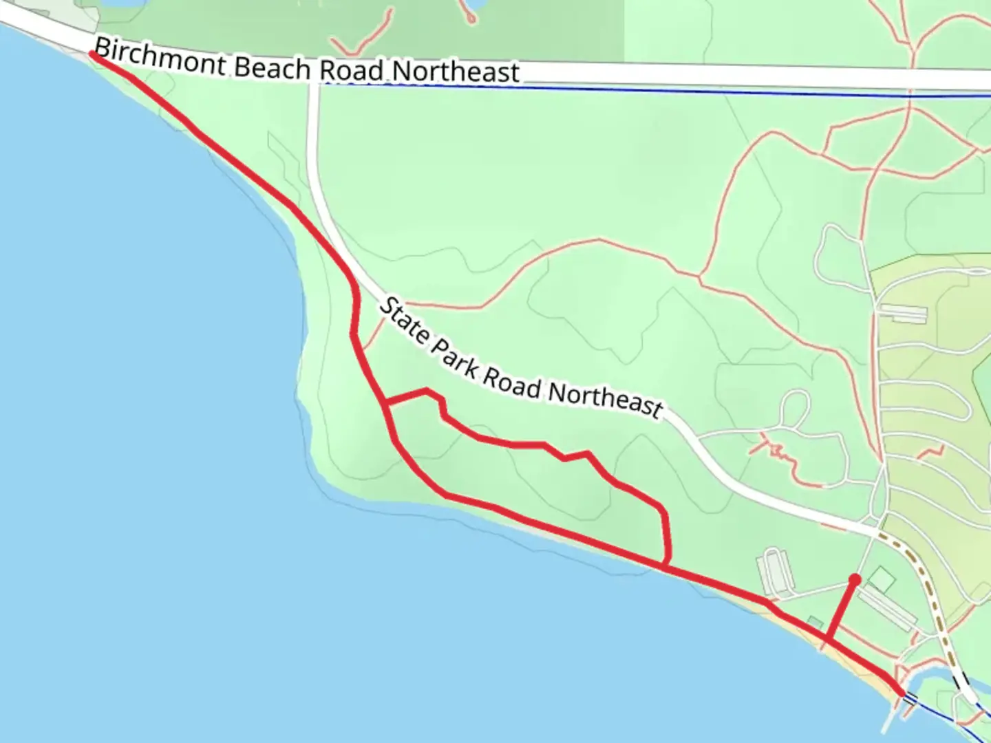An image depicting the trail Rocky Point and Homestead Loop Trail and its surrounding area.