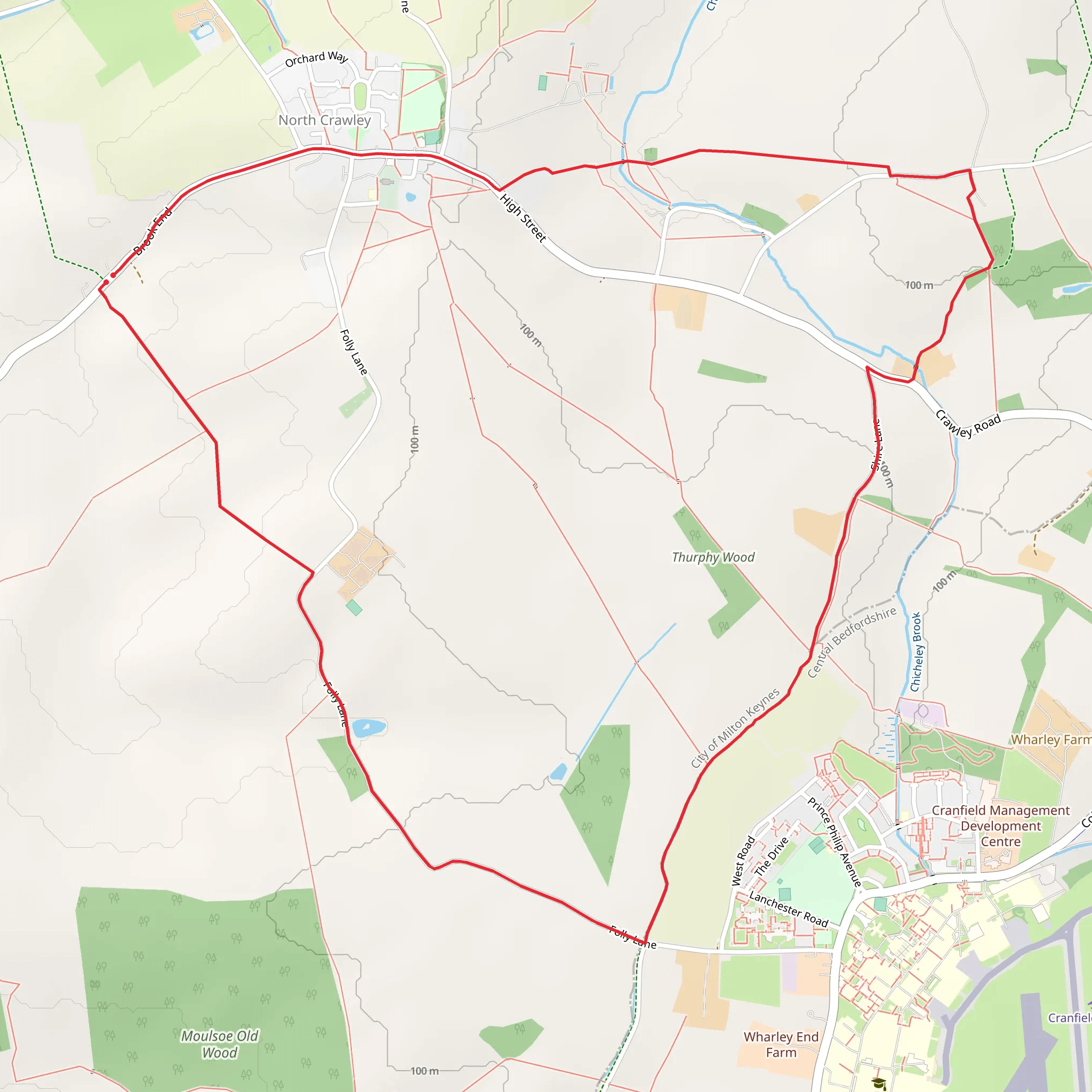 North Crawley Country Park mobile static map