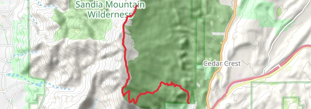 Sandia Crest Trail stage 3 Map