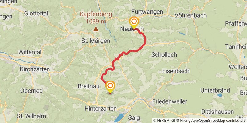 Westweg stage 11 Map