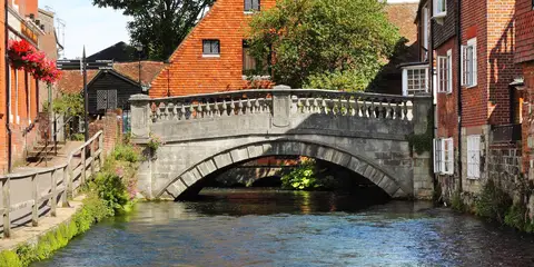 An image depicting the trail St Swithun's Way and its surrounding area.