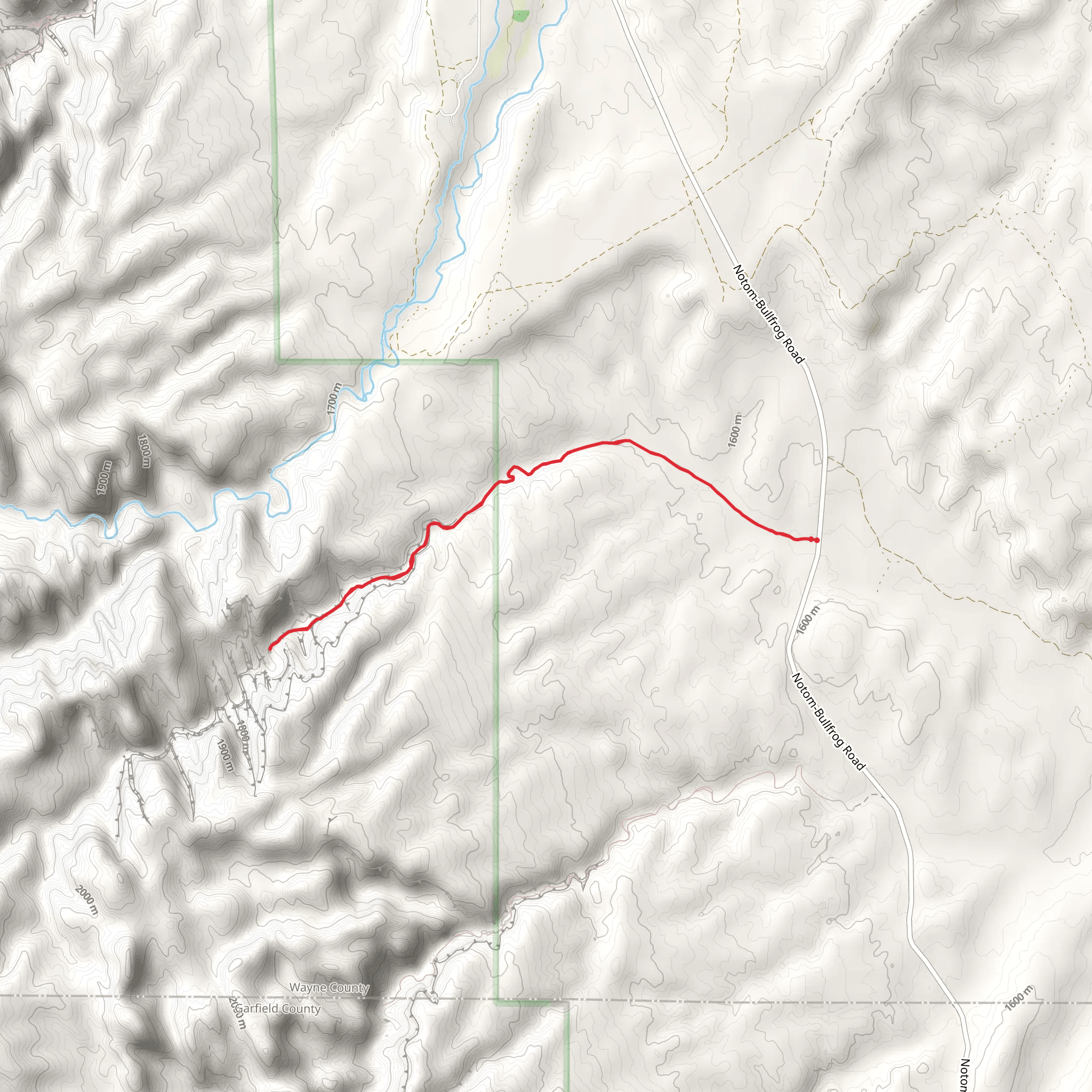 Burro Wash Trail mobile static map