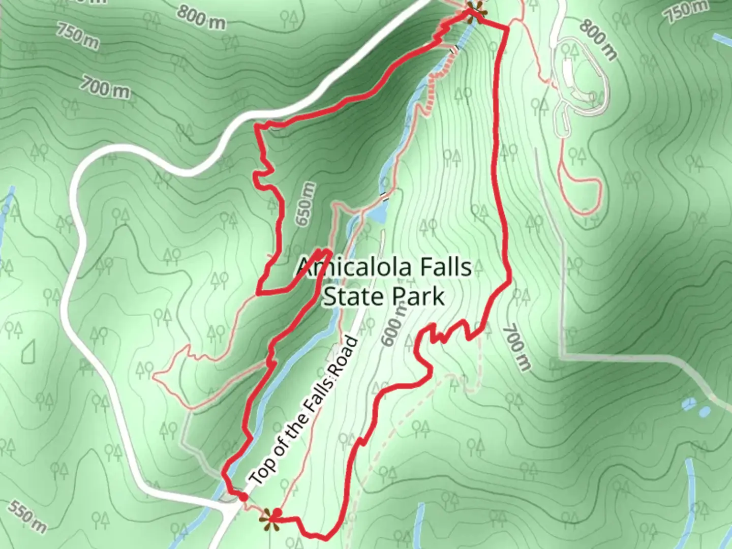 An image depicting the trail Creek and East Ridge Loop Trail and its surrounding area.