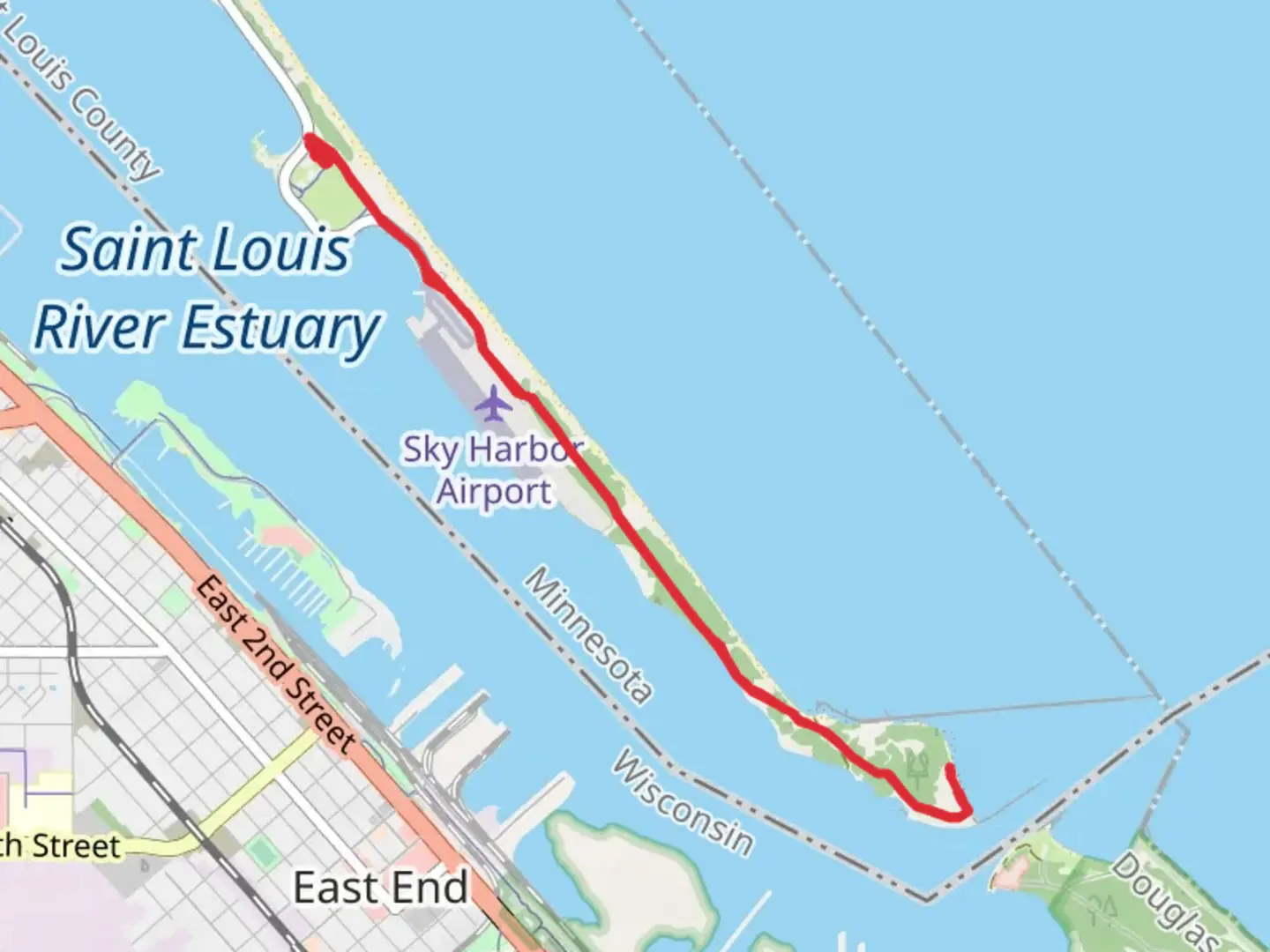 An image depicting the trail Park Point Nature Trail and its surrounding area.