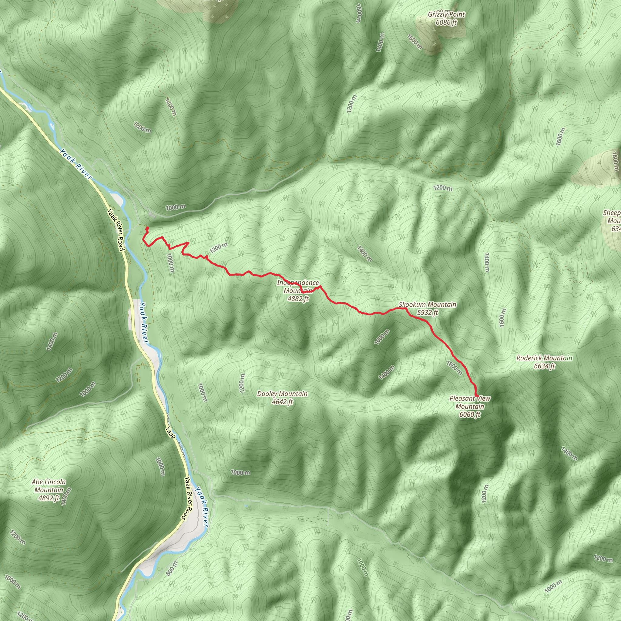 Roderick Ridge - Independence Trail mobile static map