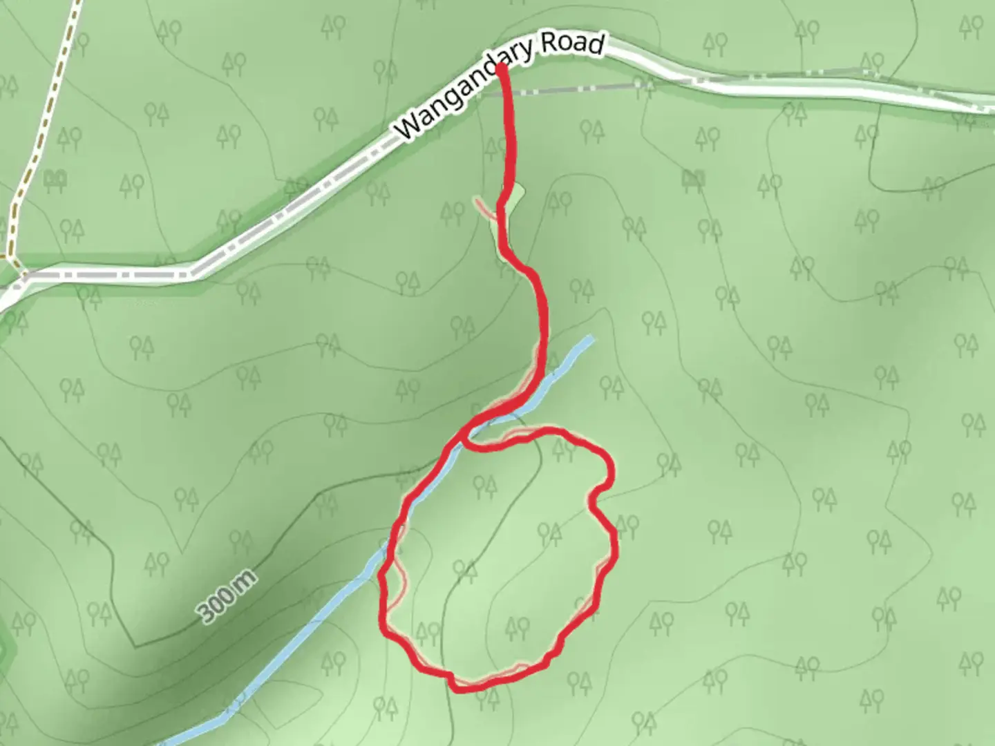 An image depicting the trail Pine Gully Nature Trail and its surrounding area.