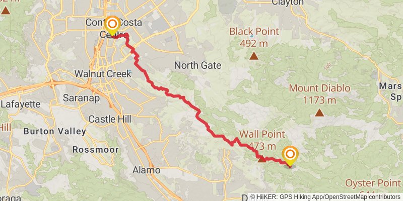 American Discovery Trail - California stage 26 Map