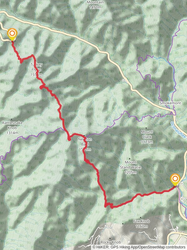 Thomas Divide, Nettle Creek Bald, Newton Bald and Mingus Creek Trail