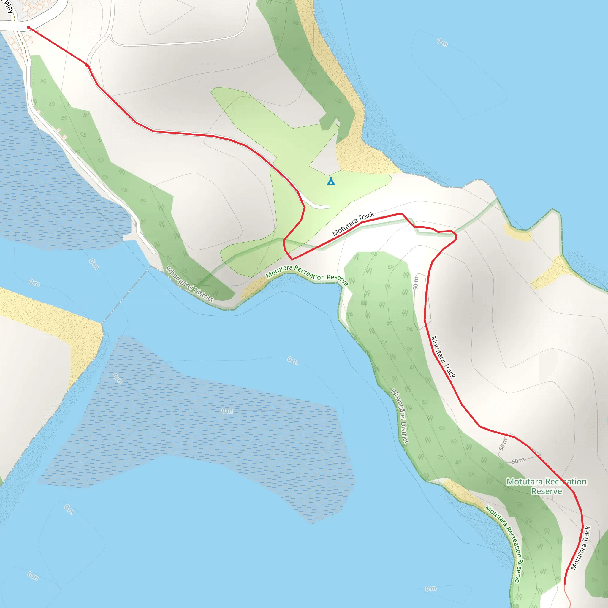 Motutara Recreation Reserve Walk mobile static map