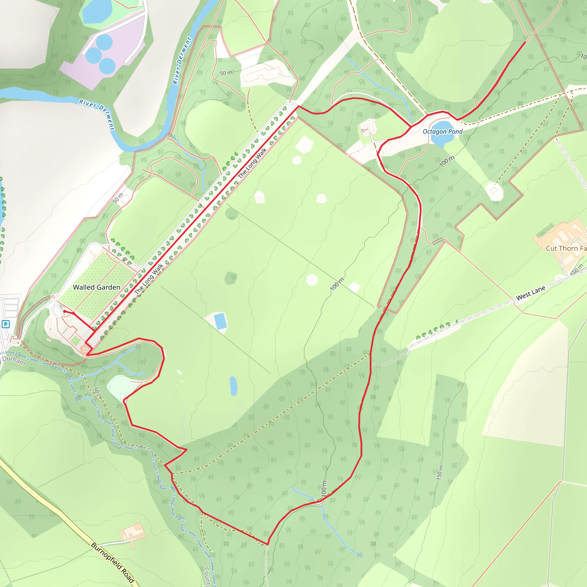 Gibside Explorer Trail mobile static map
