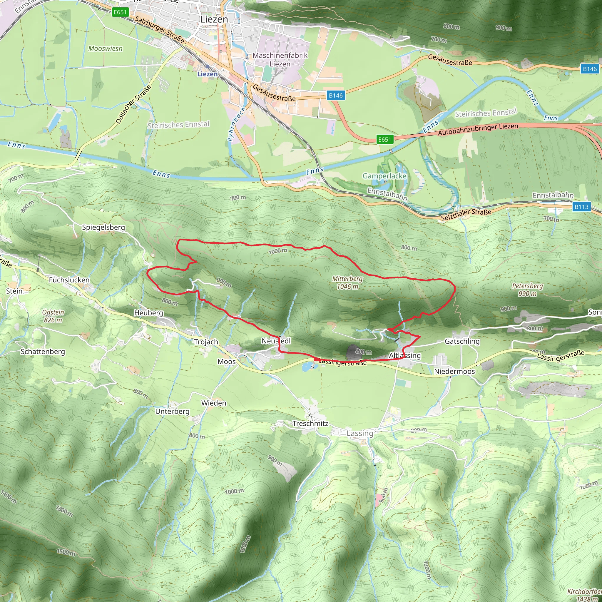 Mitterbergrunde - Lassing mobile static map