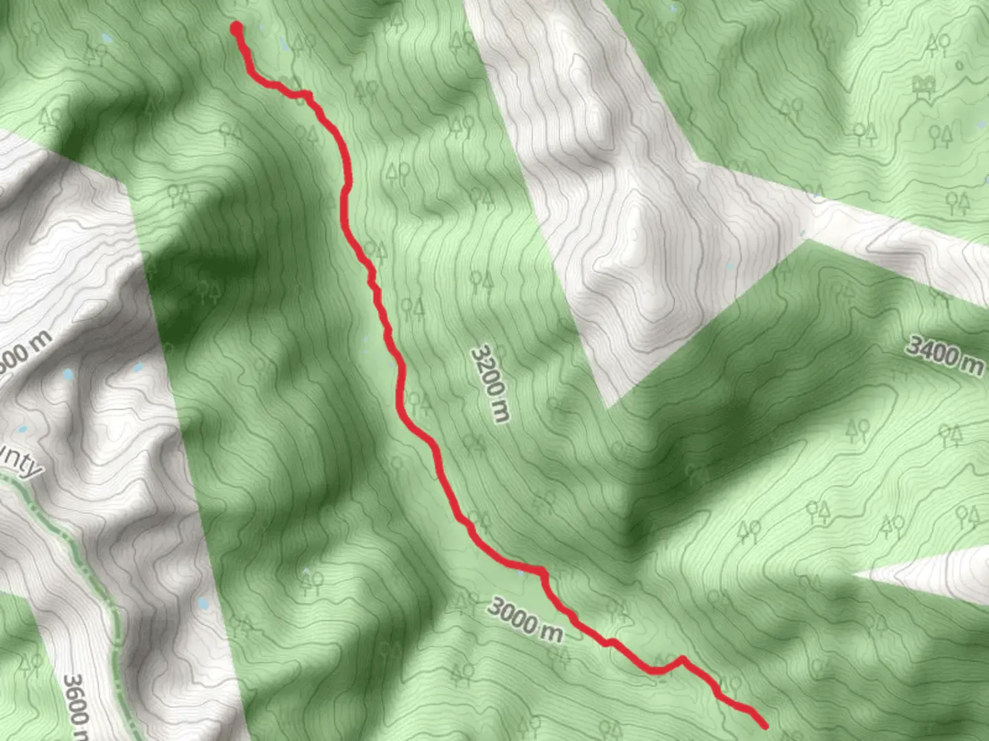 An image depicting the trail South Fork Trail - Short and its surrounding area.