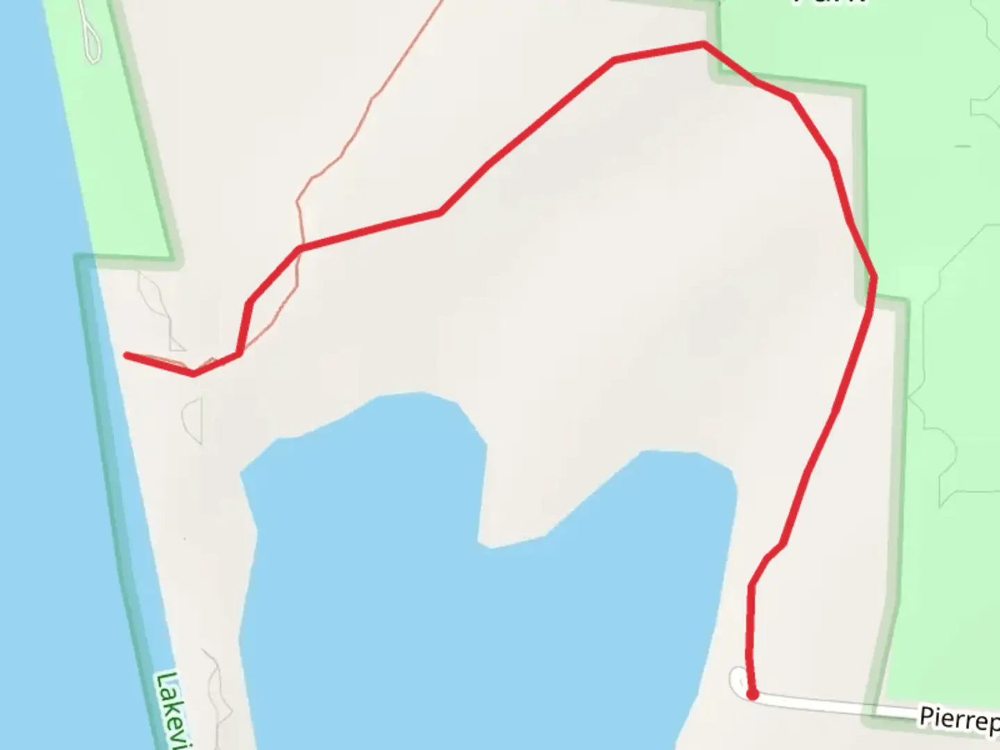 An image depicting the trail Lakeview Pond North Trail and its surrounding area.