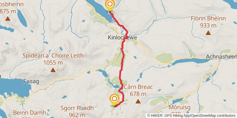 Fort William to Cape Wrath Walk stage 10 Map