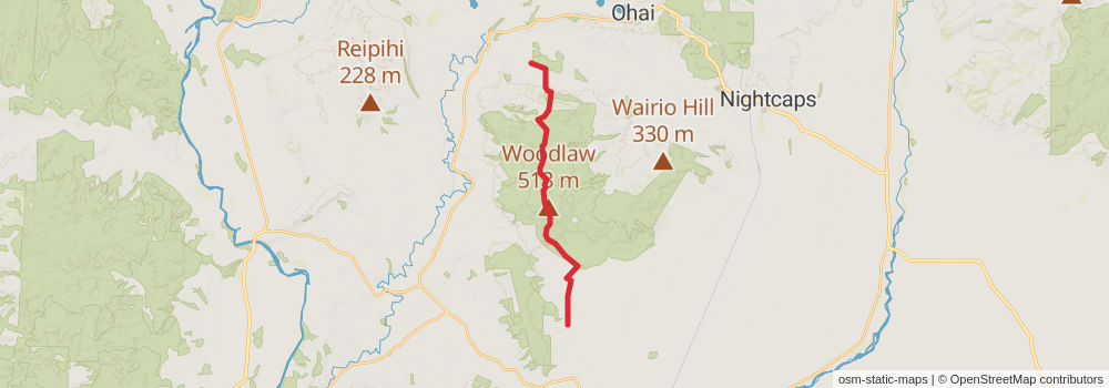 Te Araroa South Island stage 77 Map