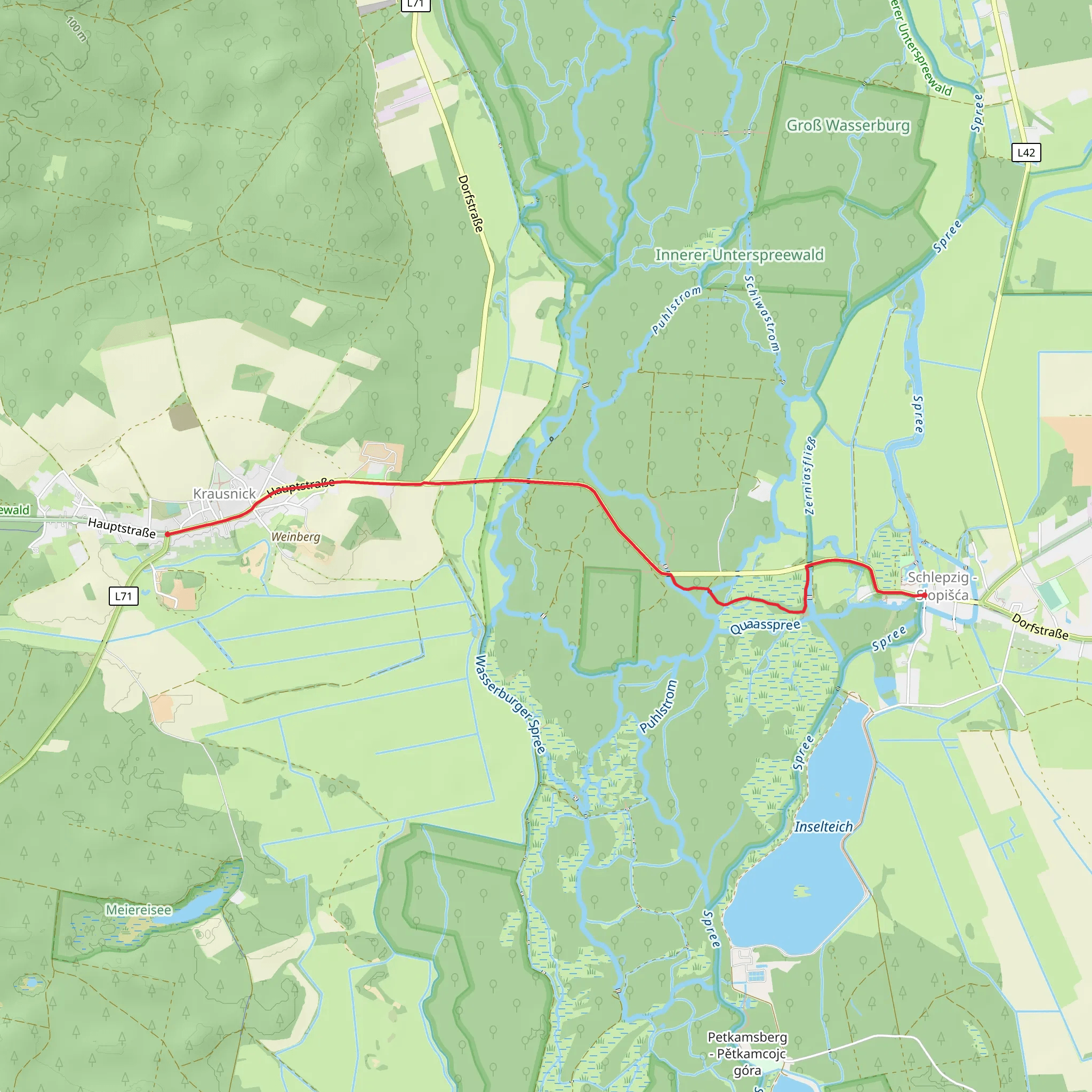 Naturlehrpfad Buchenhain and Krausnik-Schlepzig mobile static map