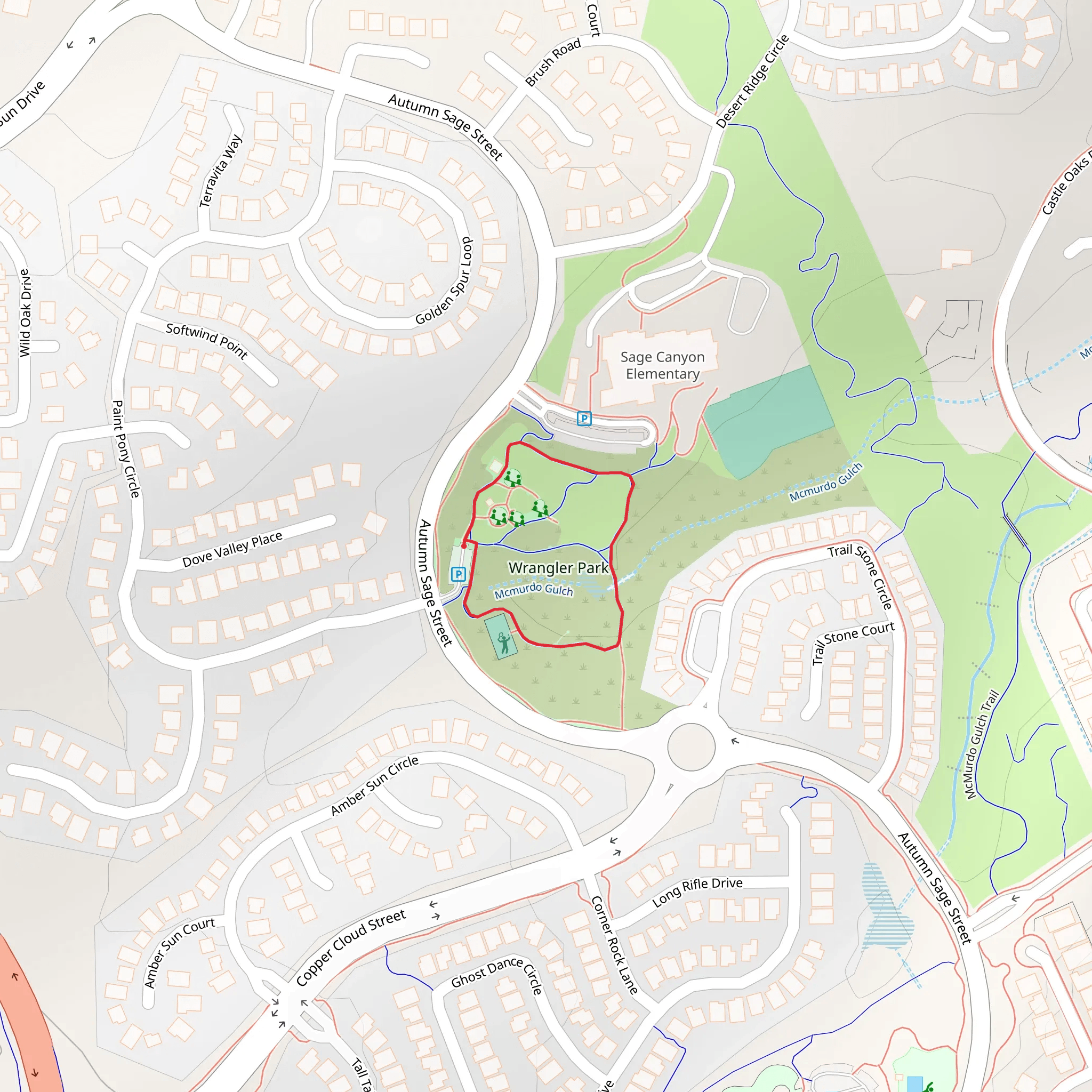 Wrangler Park Loop mobile static map