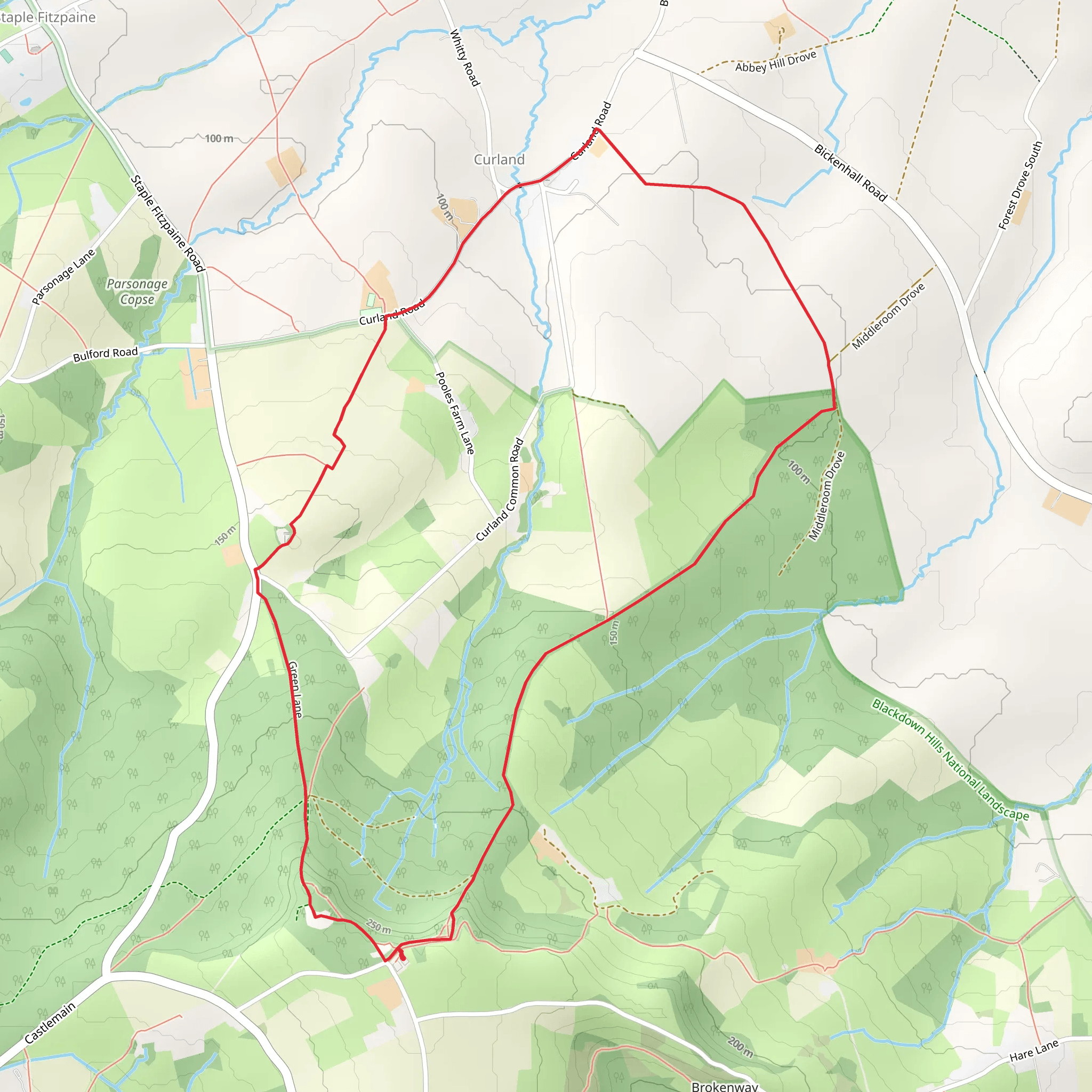 Curland Loop mobile static map