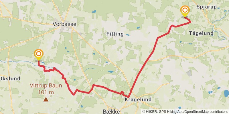 Jutland Coast To Coast Trail stage 5 Map