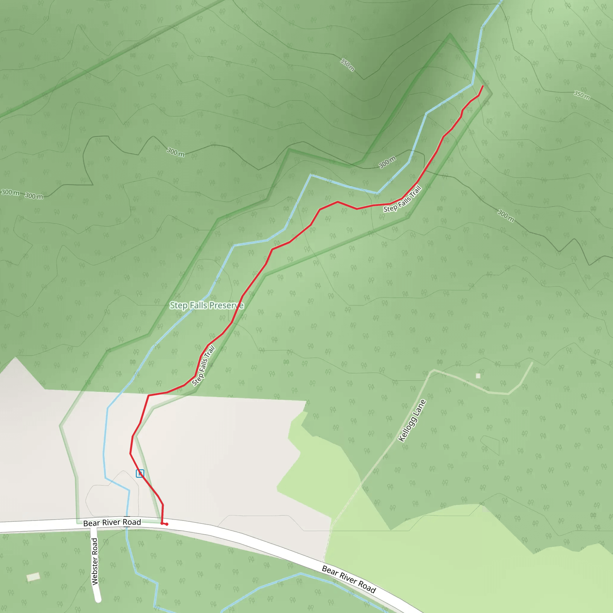 Step Falls Trail mobile static map