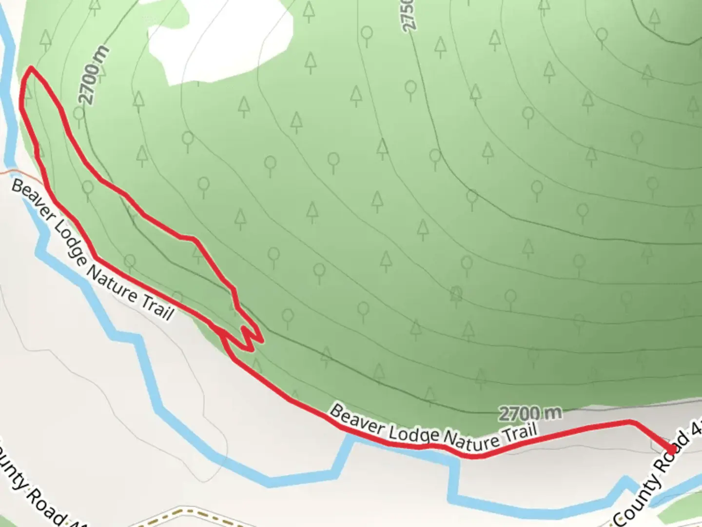 An image depicting the trail Beaver Lodge Nature Loop Trail and its surrounding area.