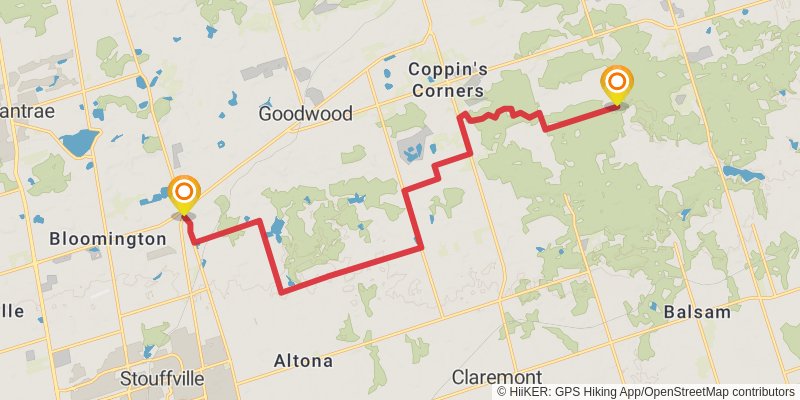 Oak Ridges Trail stage 6 Map