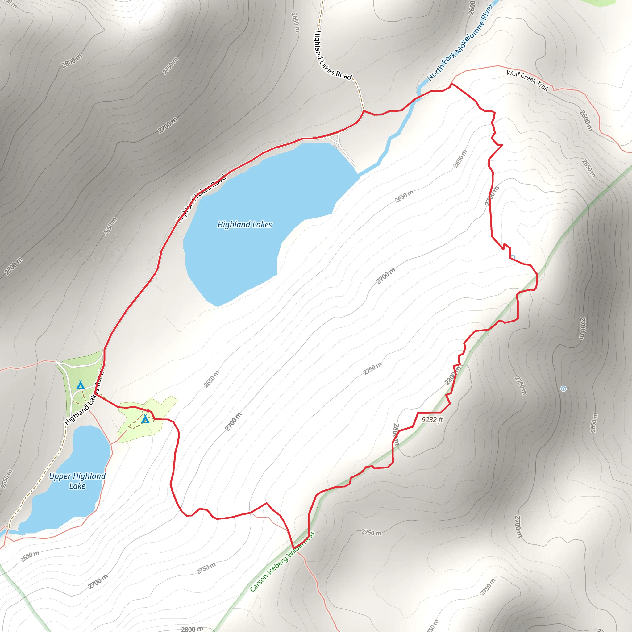 Highland Lakes Loop mobile static map