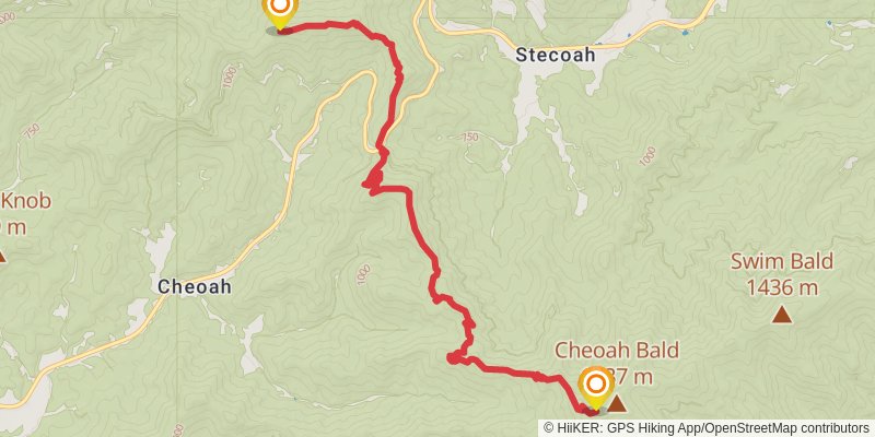 Southeastern Serpentine Trail stage 20 Map