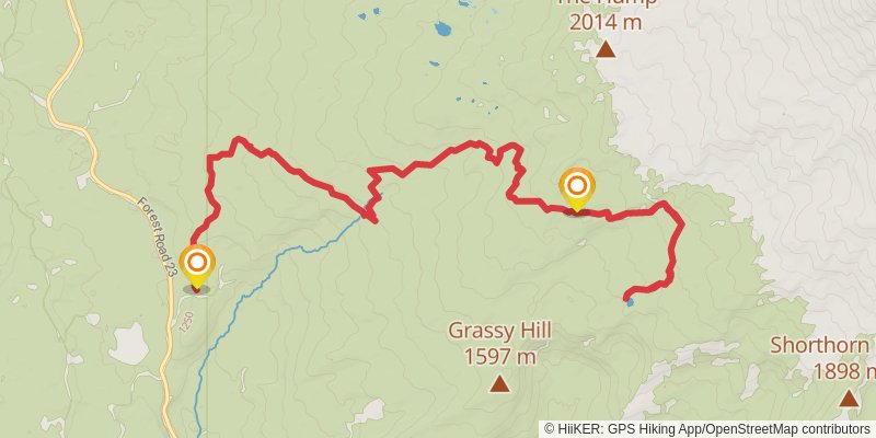 Looking Glass Lake Trail stage 2 Map