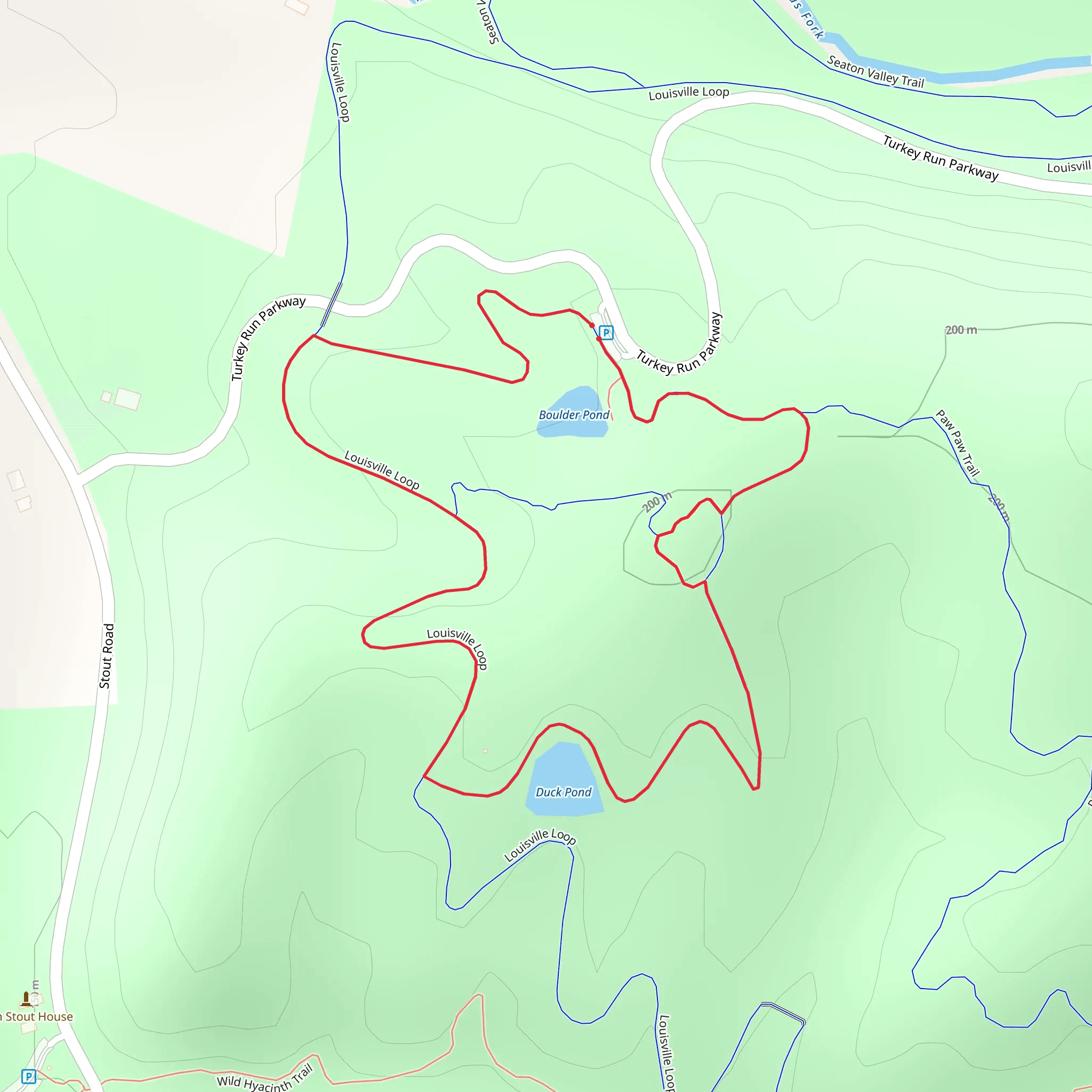 Louisville and Duck Pond Loop mobile static map