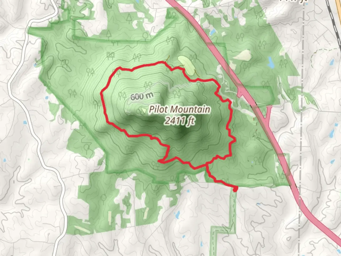 An image depicting the trail Mountain and Grindstone Loop Trail and its surrounding area.