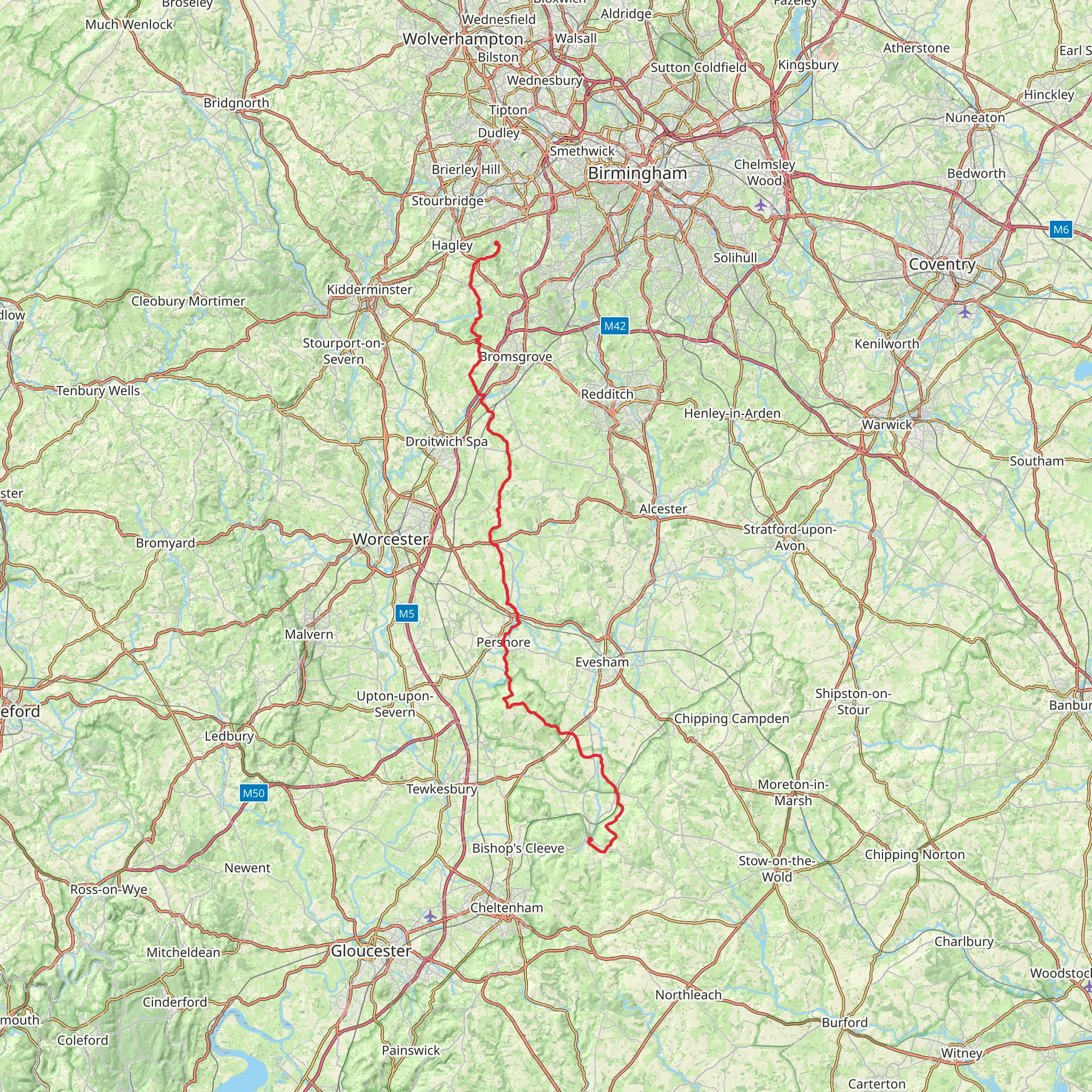 St Kenelm's Trail mobile static map
