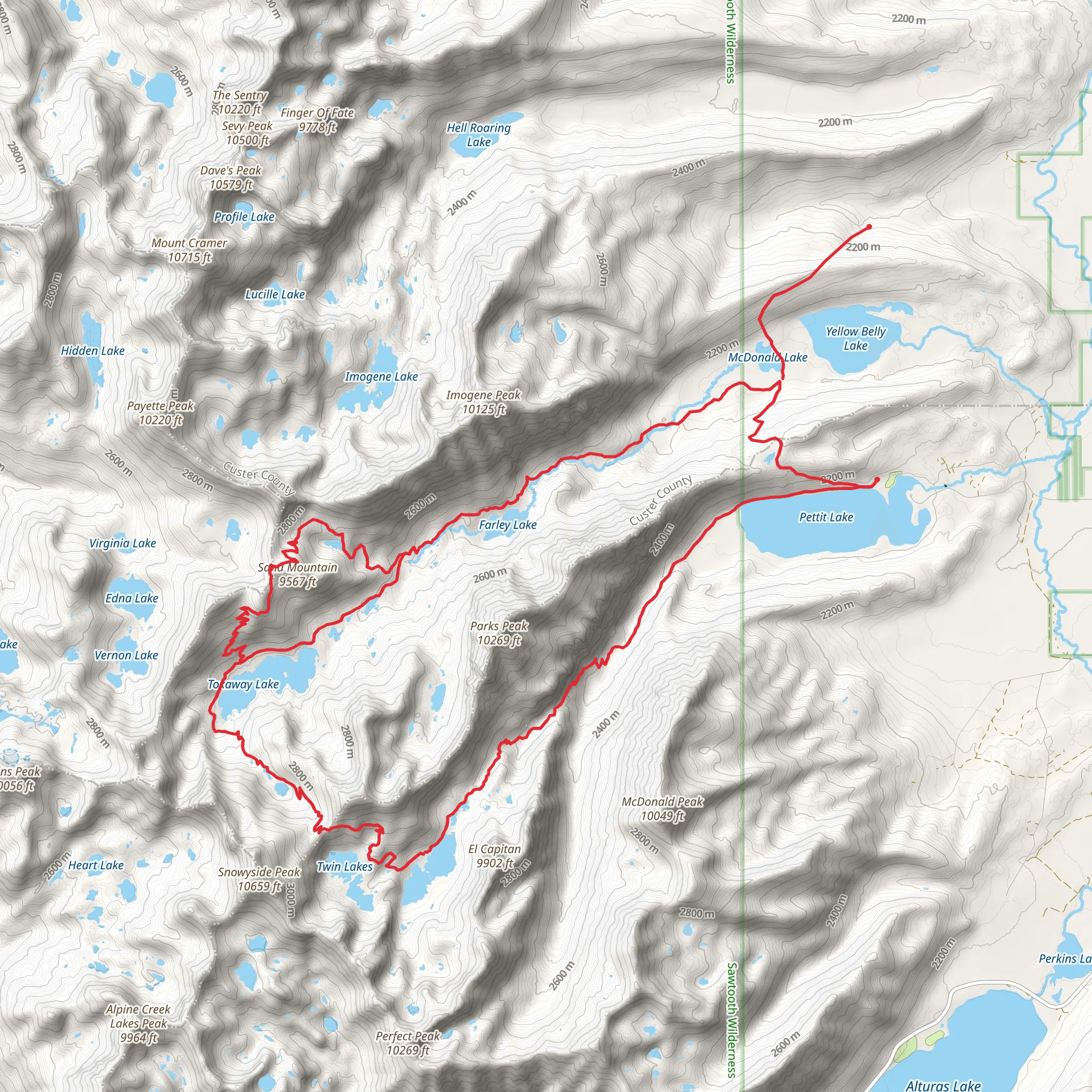 Alice Lake, Twin Lake, Edith Lake Loop mobile static map