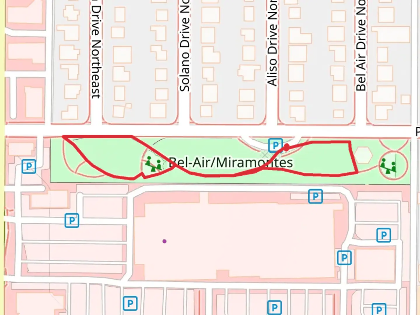 An image depicting the trail Bel Air Loop and its surrounding area.