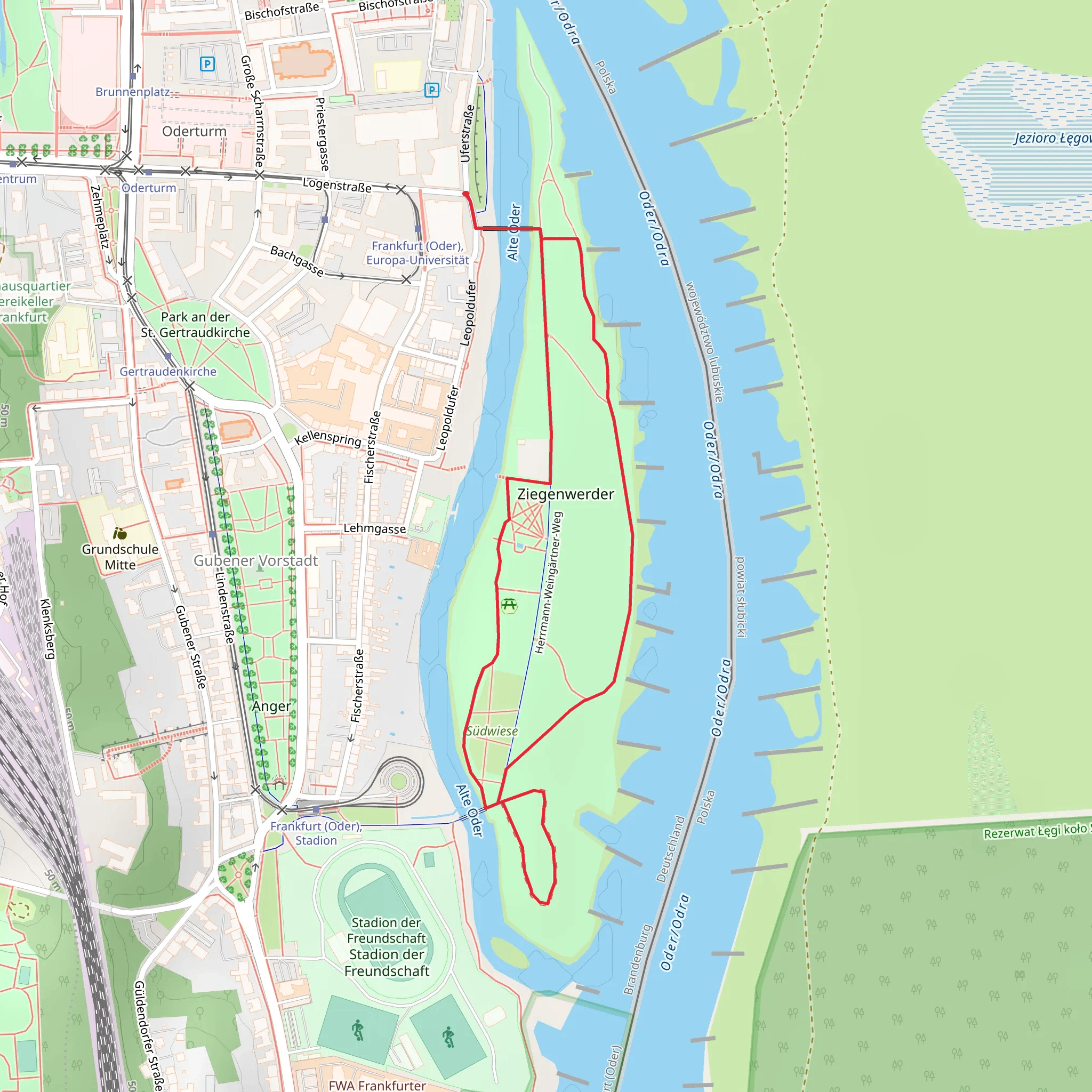 Ziegenwerder Loop mobile static map
