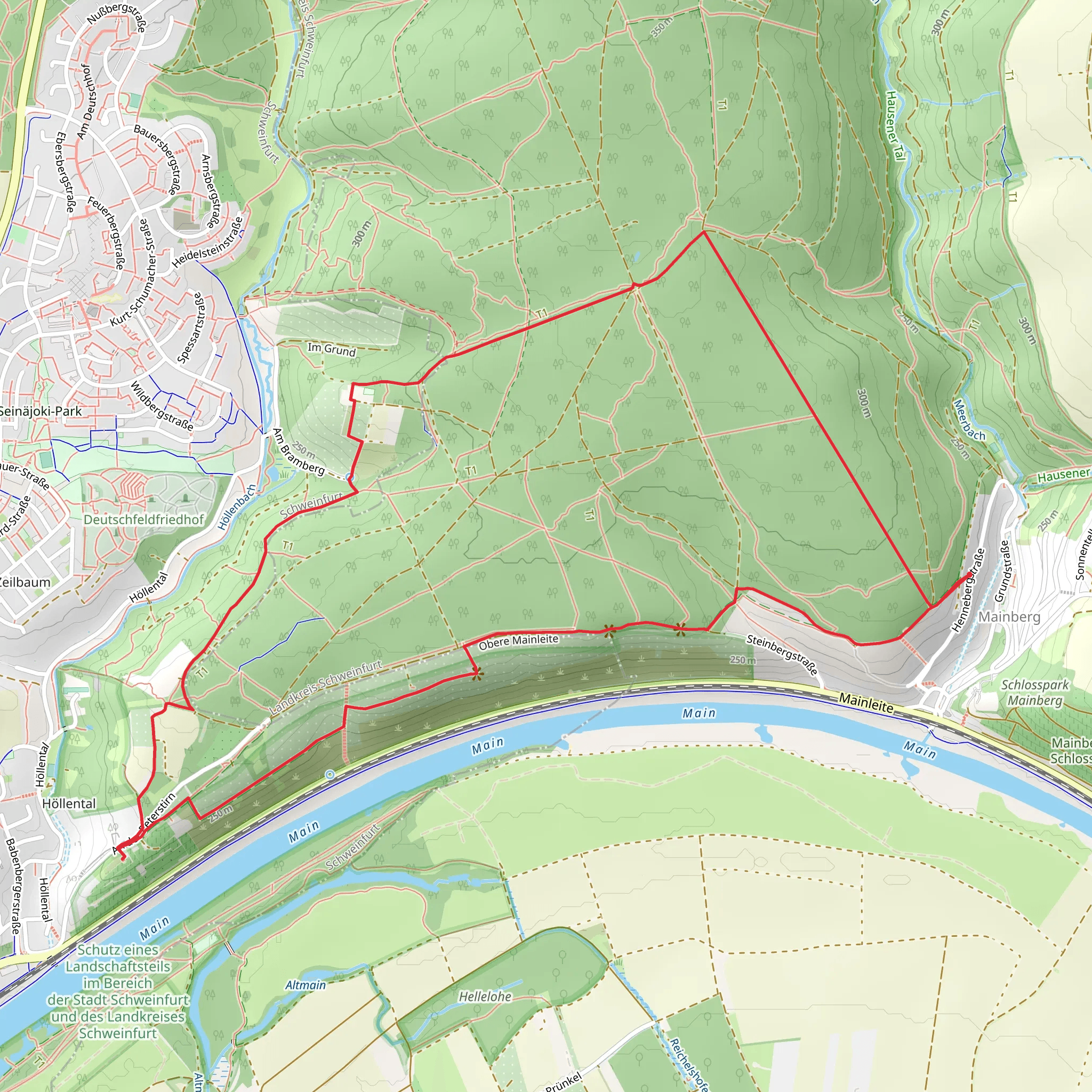 Höllental und Mainblick Schweinfurt mobile static map
