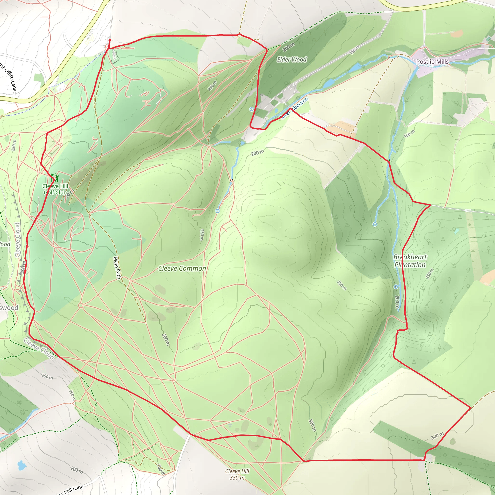 Cleeve Hill Common ring mobile static map