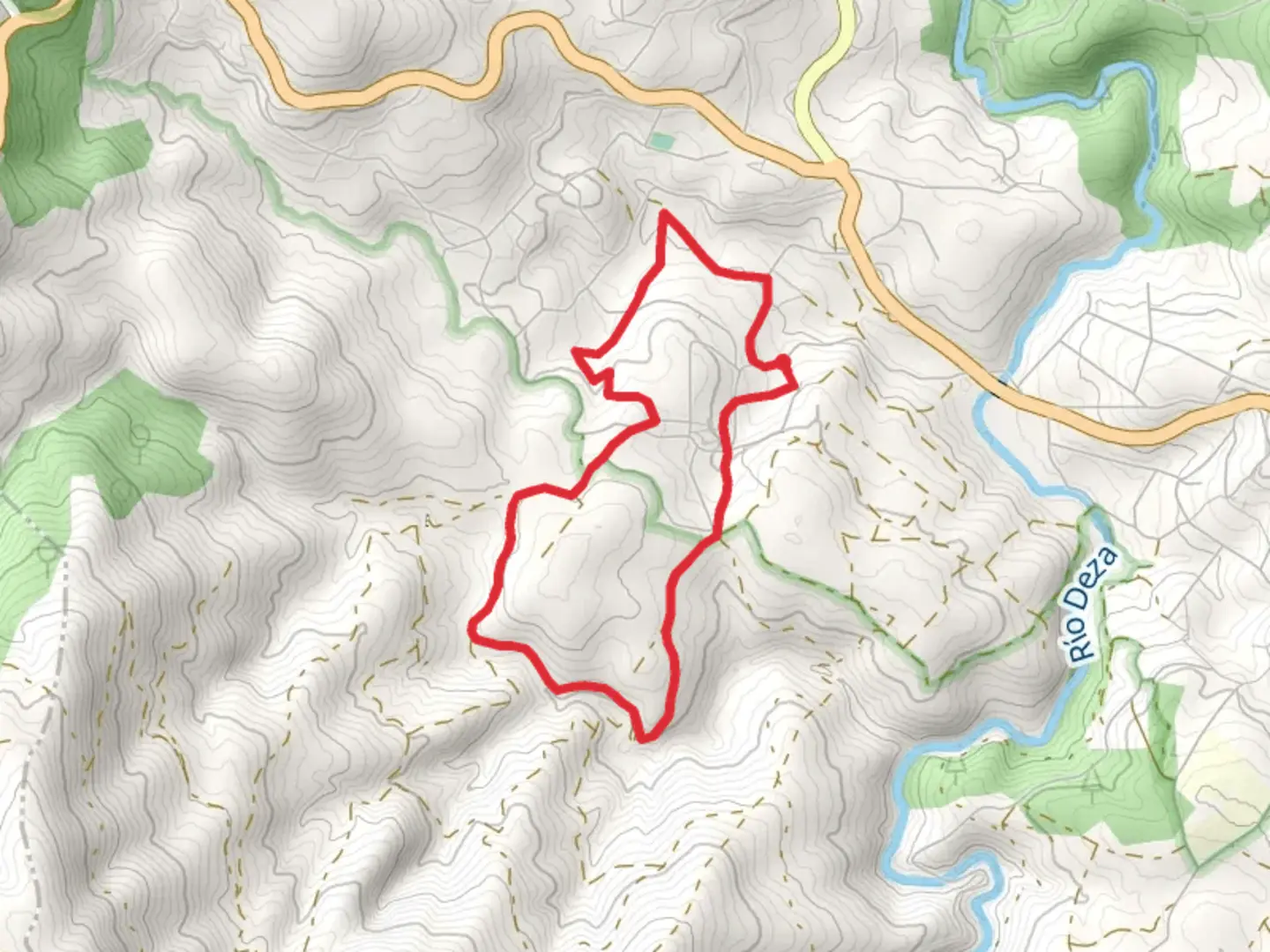 An image depicting the trail Rota da Auga, Fonte and Lavadoiros de Parada PR G 124 and its surrounding area.