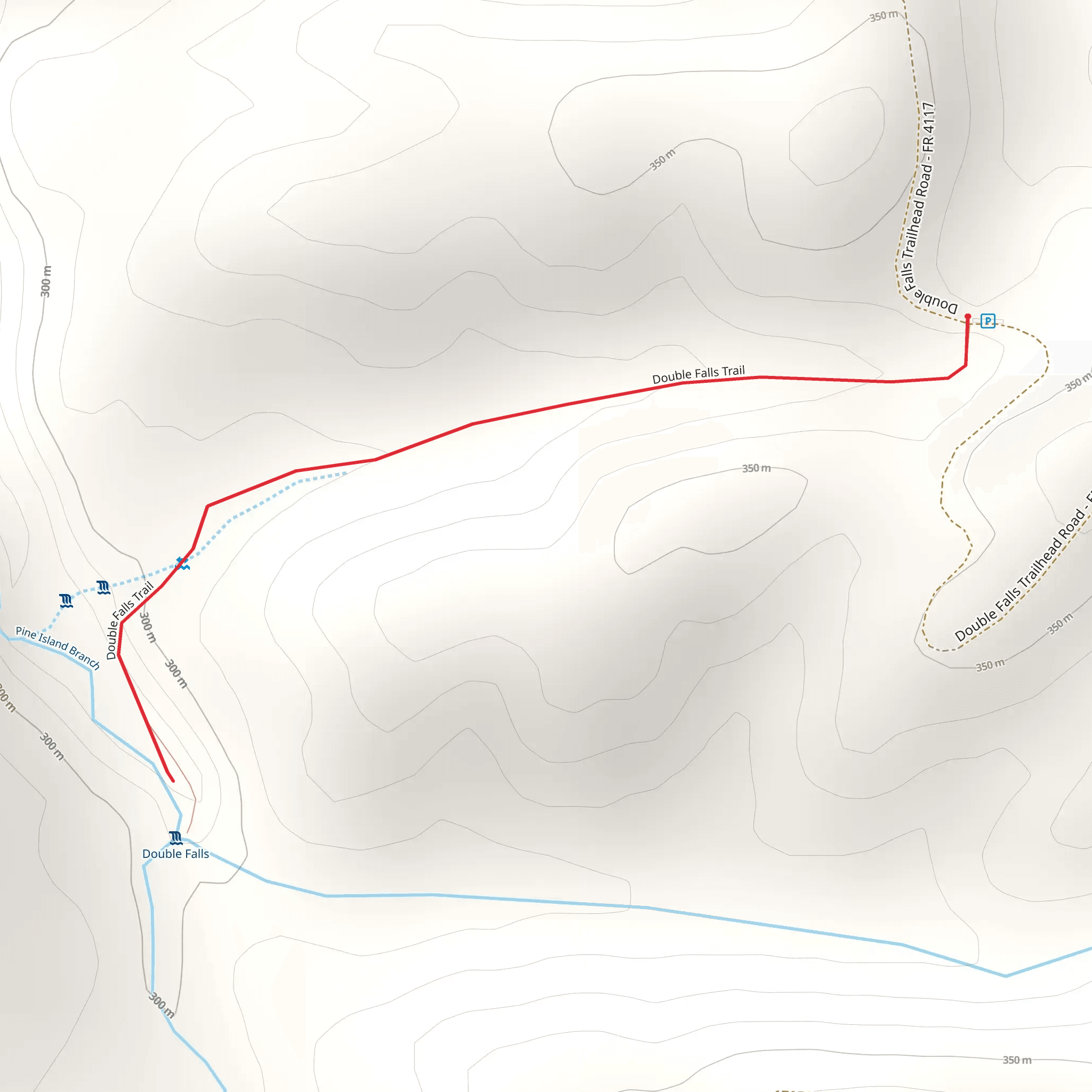 Double Falls Hiking Trail mobile static map