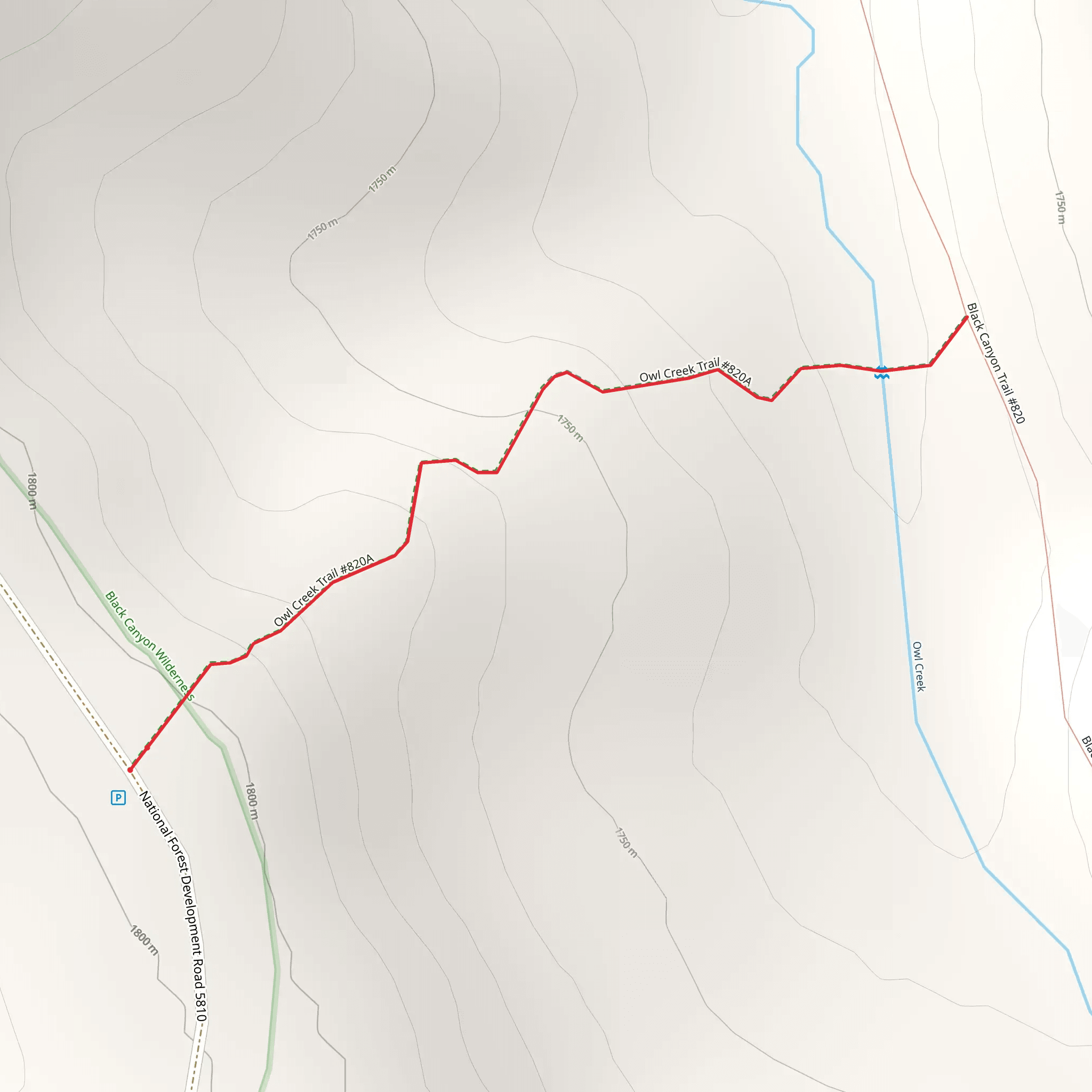 Owl Creek Trail mobile static map