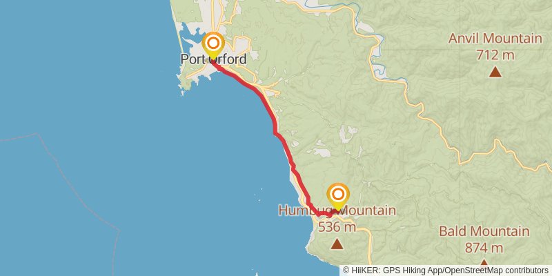 Oregon Coast Trail stage 28 Map