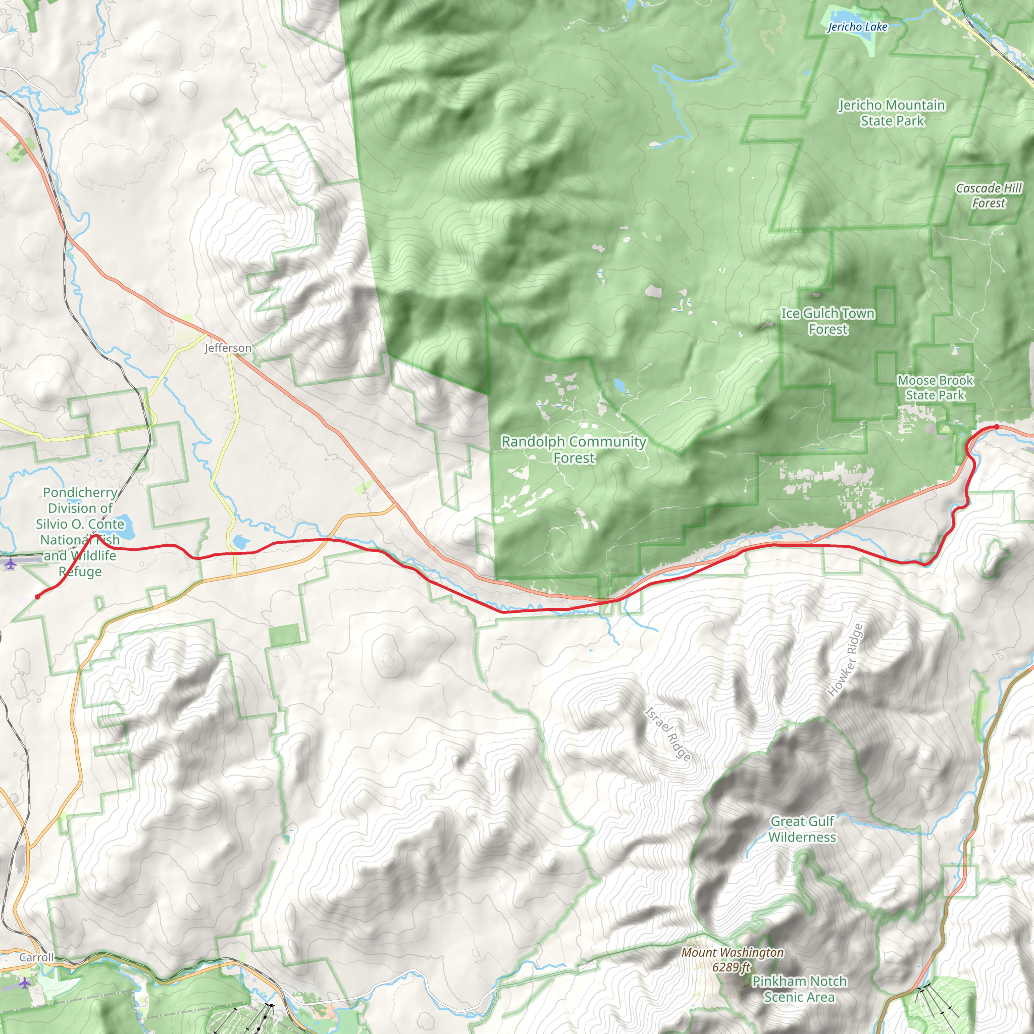 Presidential Rail Trail mobile static map