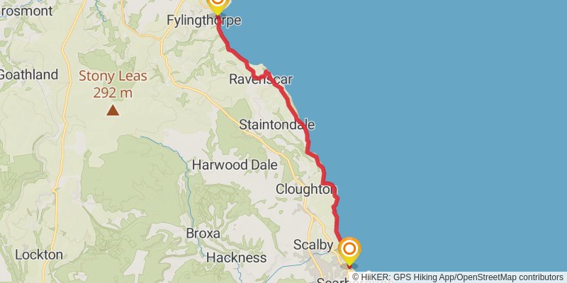 England Coast Paths - Northeast stage 2 Map