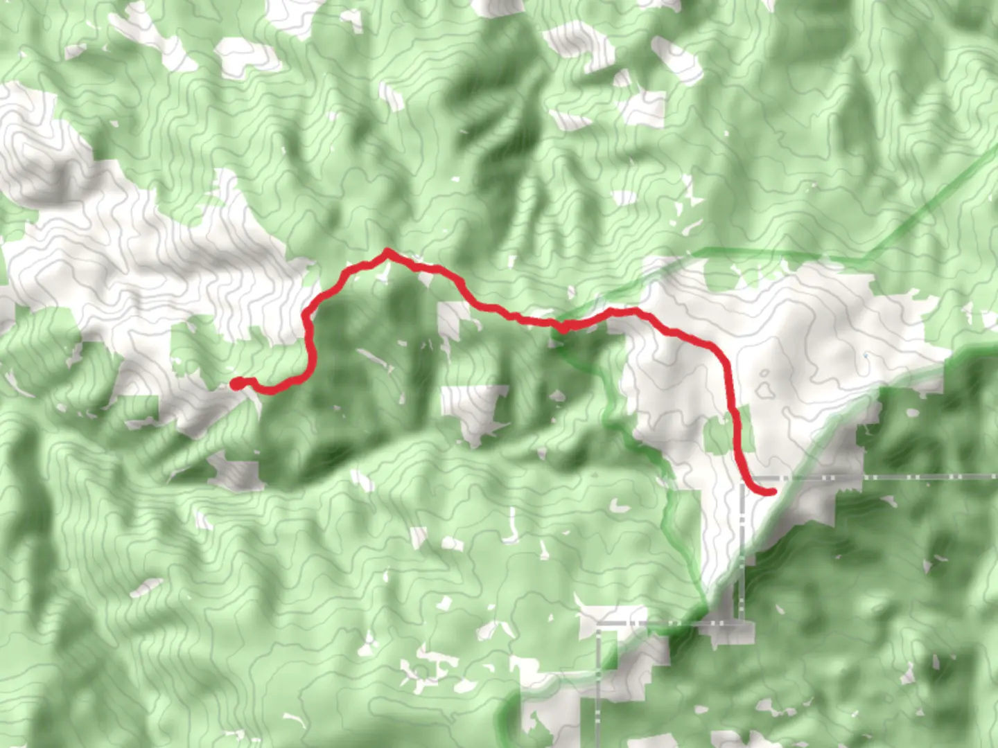 An image depicting the trail Cougar Butte Trail and its surrounding area.