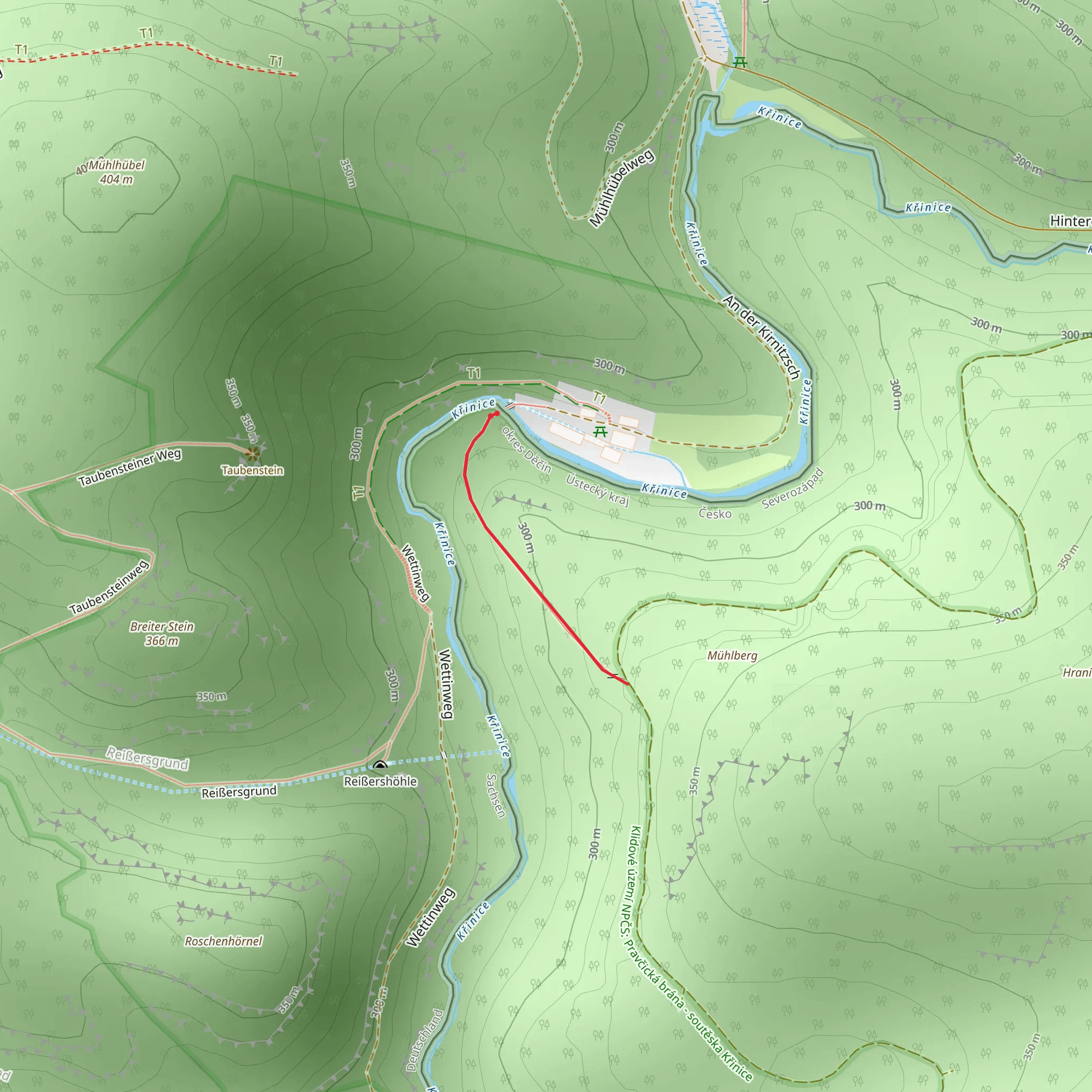 U Vlčí desky Walk mobile static map