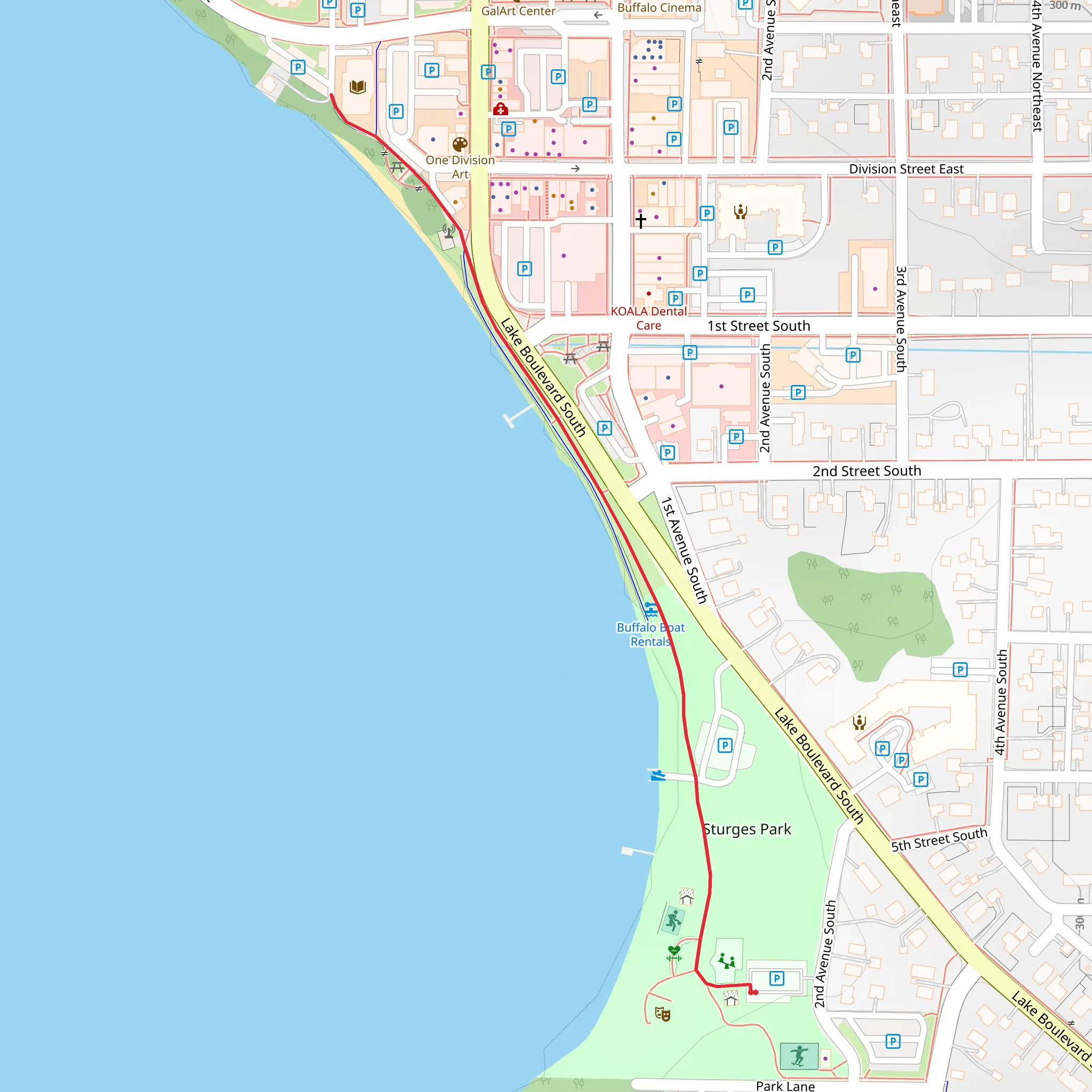 Sturges Park Walk mobile static map