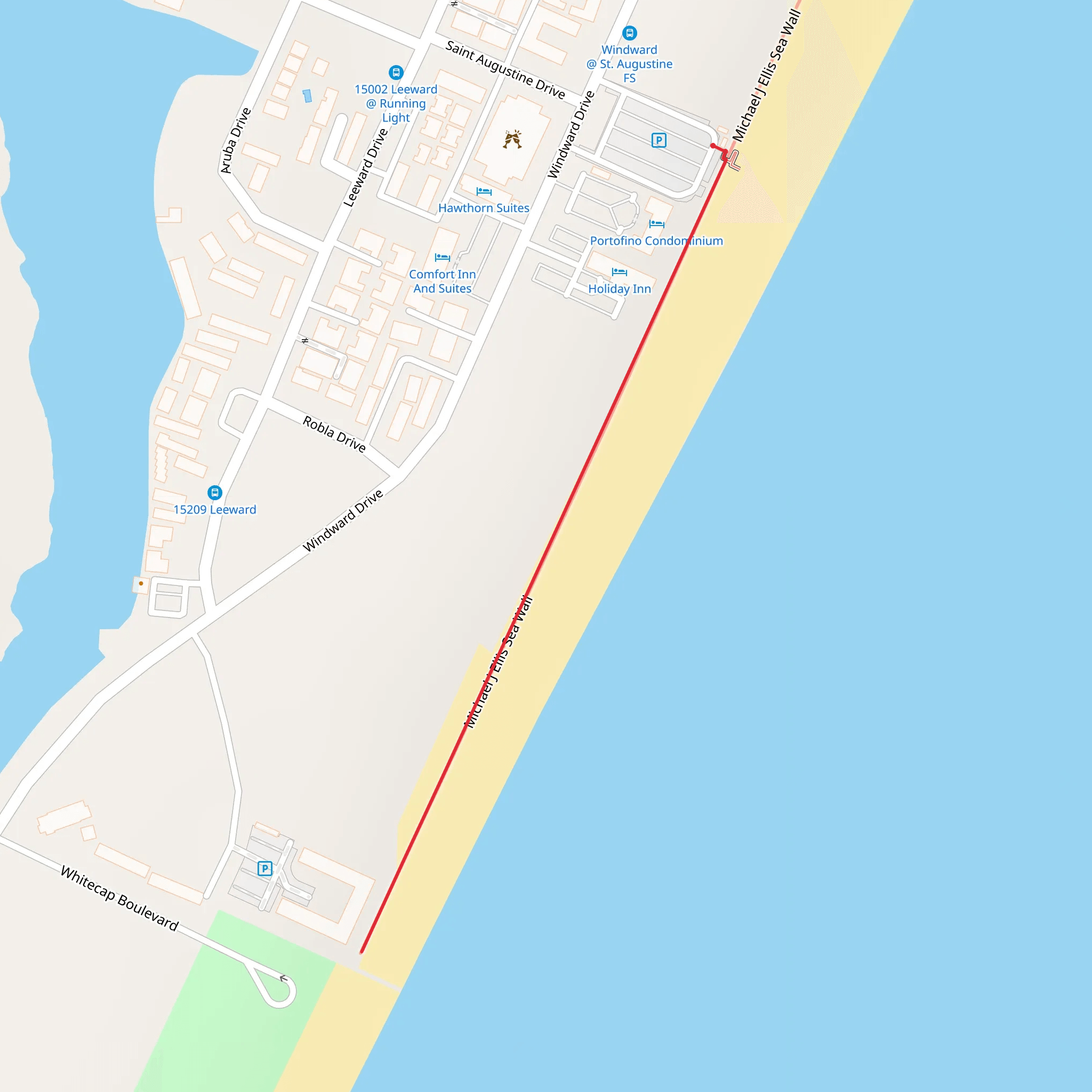 Michael J Ellis Sea Wall mobile static map